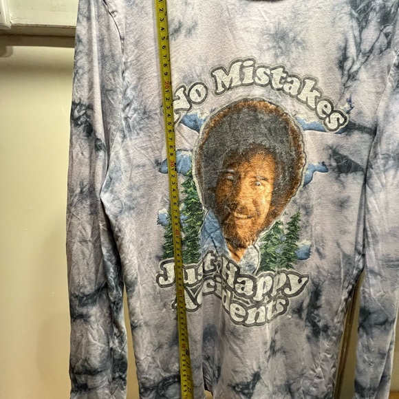 Vintage Bob Ross ‘no mistakes just happy accidents’ the dye long sleeve, med - Picture 6 of 8